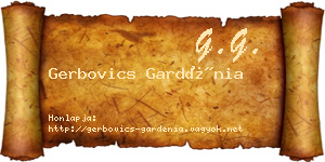 Gerbovics Gardénia névjegykártya